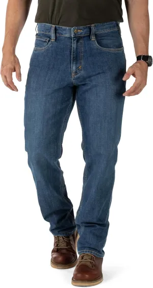 5.11 Tactical Men's Defender-Flex Regular Fit Jeans, 7 Pockets, Fitted Waistband, Style 74477