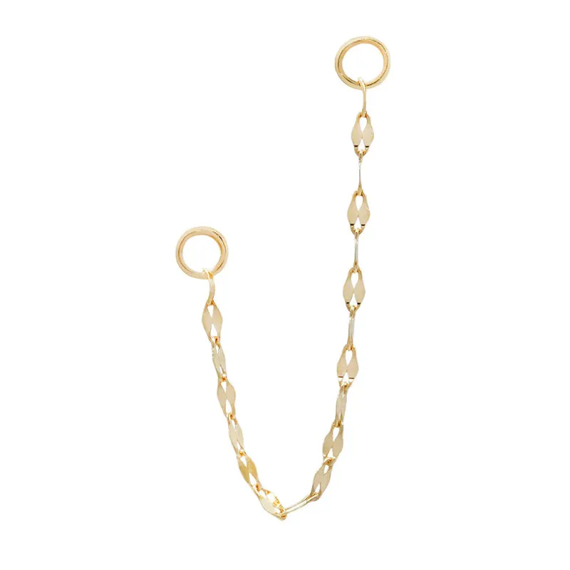 BUDDHA JEWELRY TILE CHAIN - SOLID 14KT GOLD