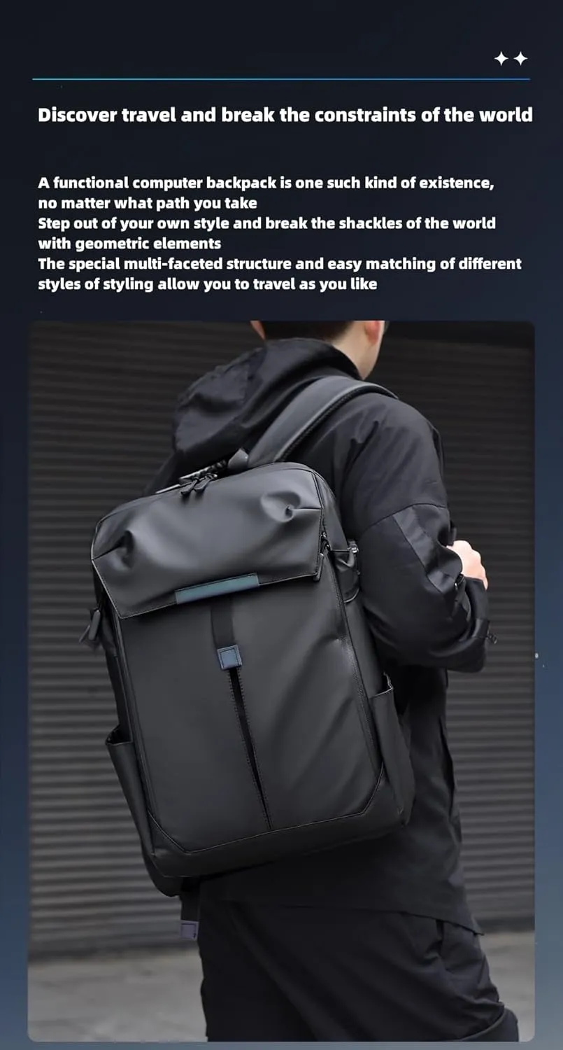 Business Travel Computer Bag Large Capacity Backpack Basketball Bag Helmet Bag Outdoor Cycling Bag (Upgraded black)
