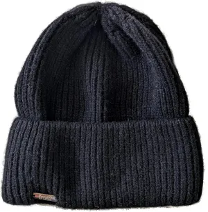 Cashmere Rolled Out Cuff Ribbed snug fit Beanie, Warm Winter Knitted hat CSH1102
