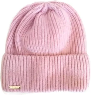 Cashmere Rolled Out Cuff Ribbed snug fit Beanie, Warm Winter Knitted hat CSH1102
