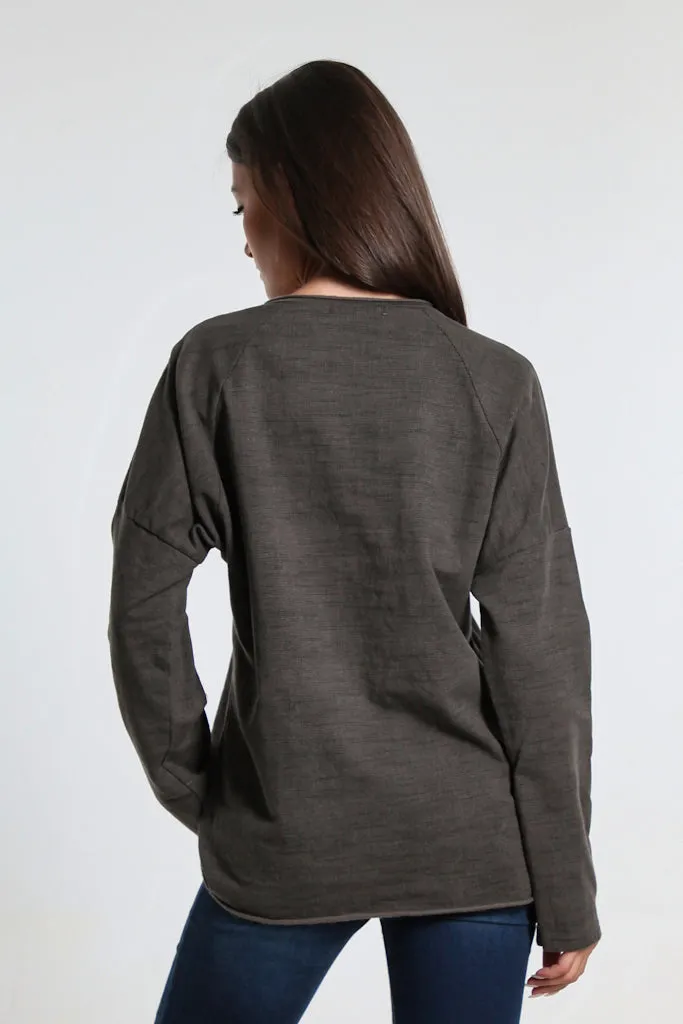 Drucilla Shoulder Detail Pullover (BLS147)