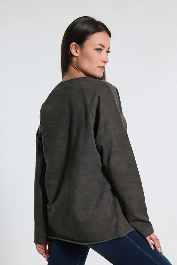 Drucilla Shoulder Detail Pullover (BLS147)