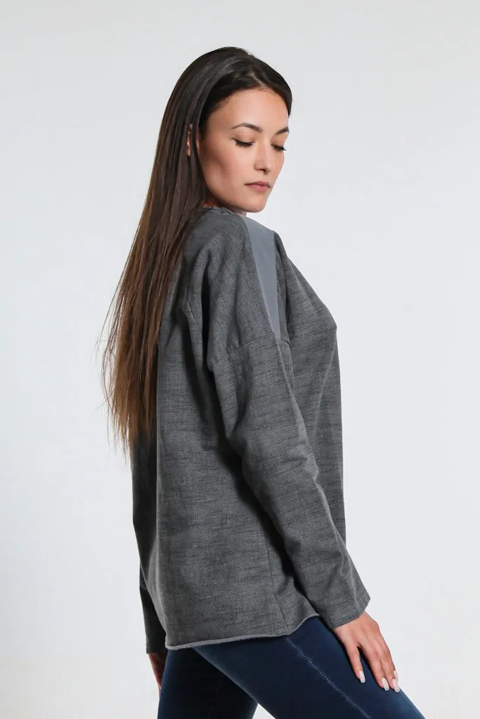 Drucilla Shoulder Detail Pullover (BLS147)