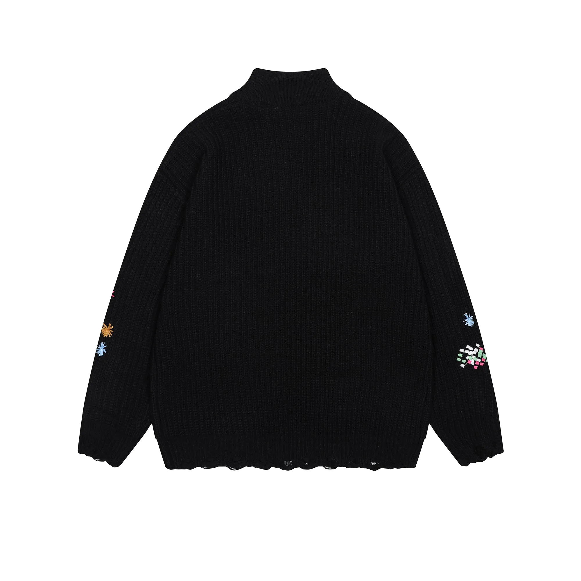 Faire Echo zipper piecemeal feel sweater