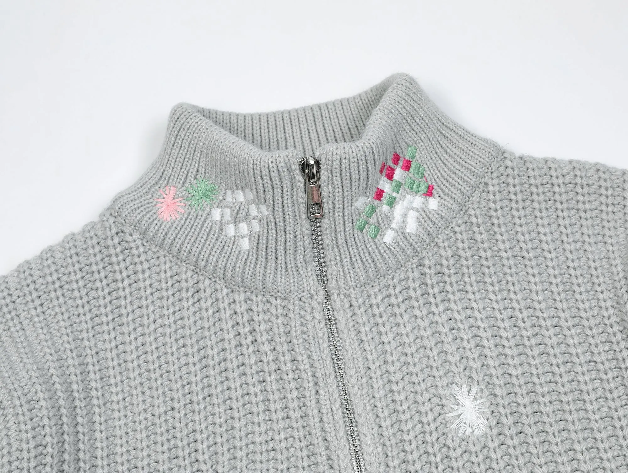 Faire Echo zipper piecemeal feel sweater