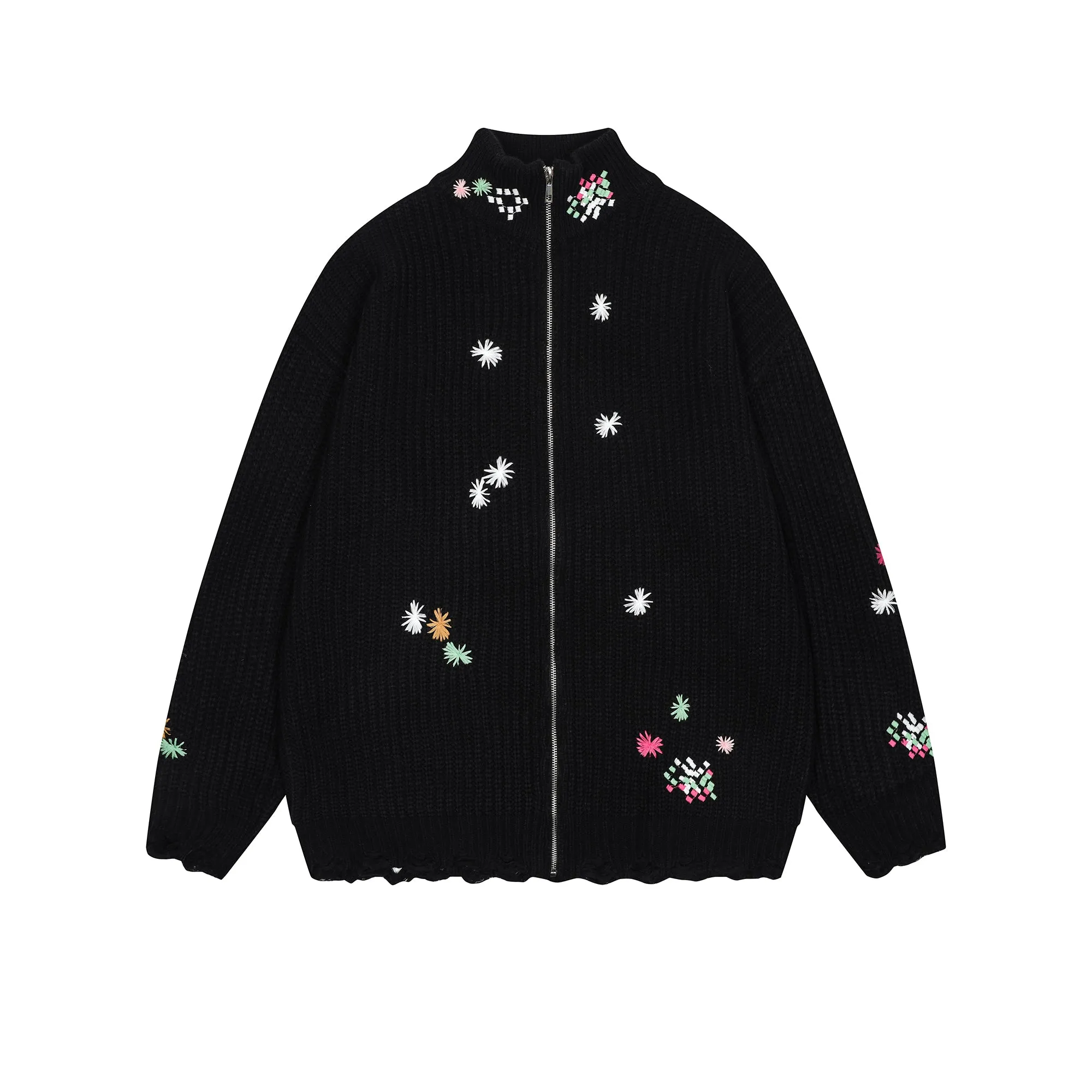 Faire Echo zipper piecemeal feel sweater