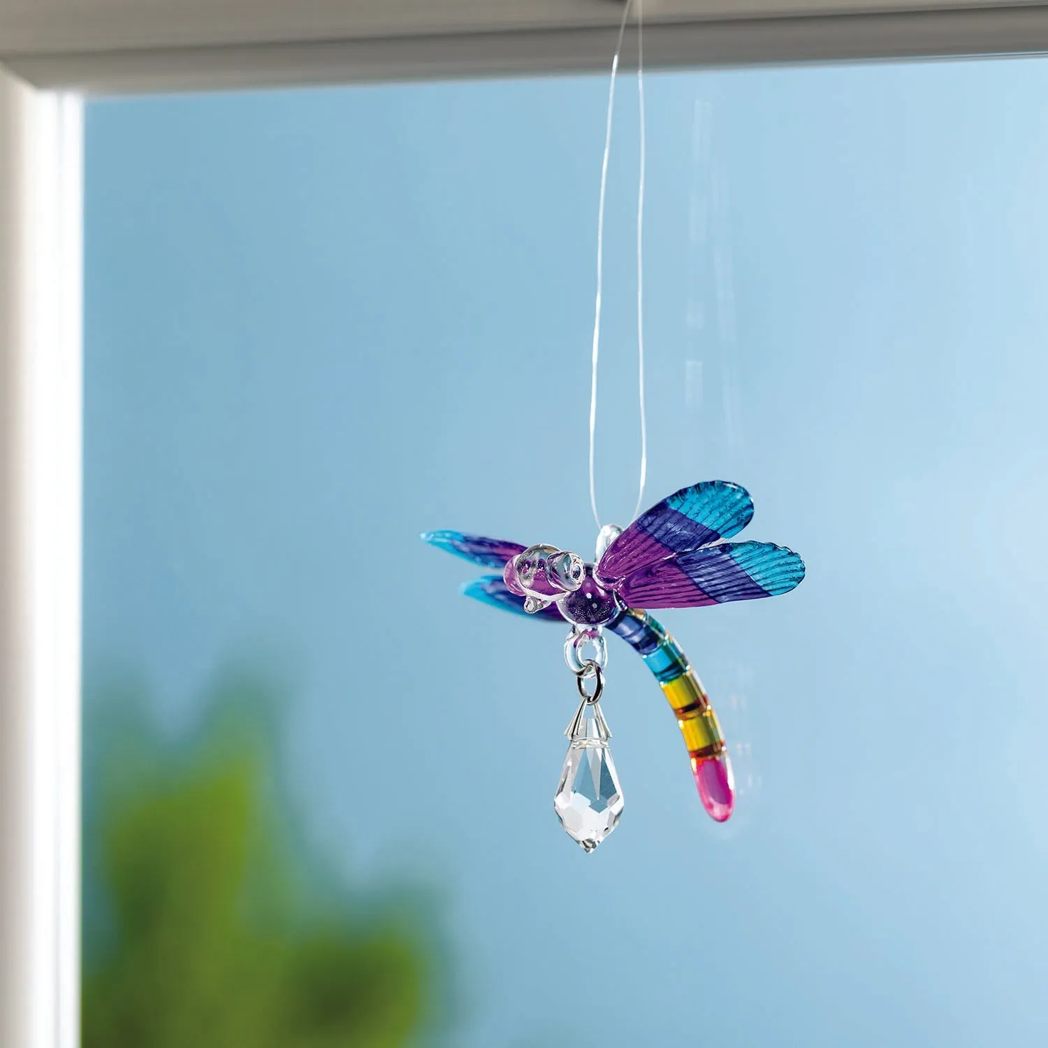 Fantasy Glass Suncatcher - Dragonfly, Tropical