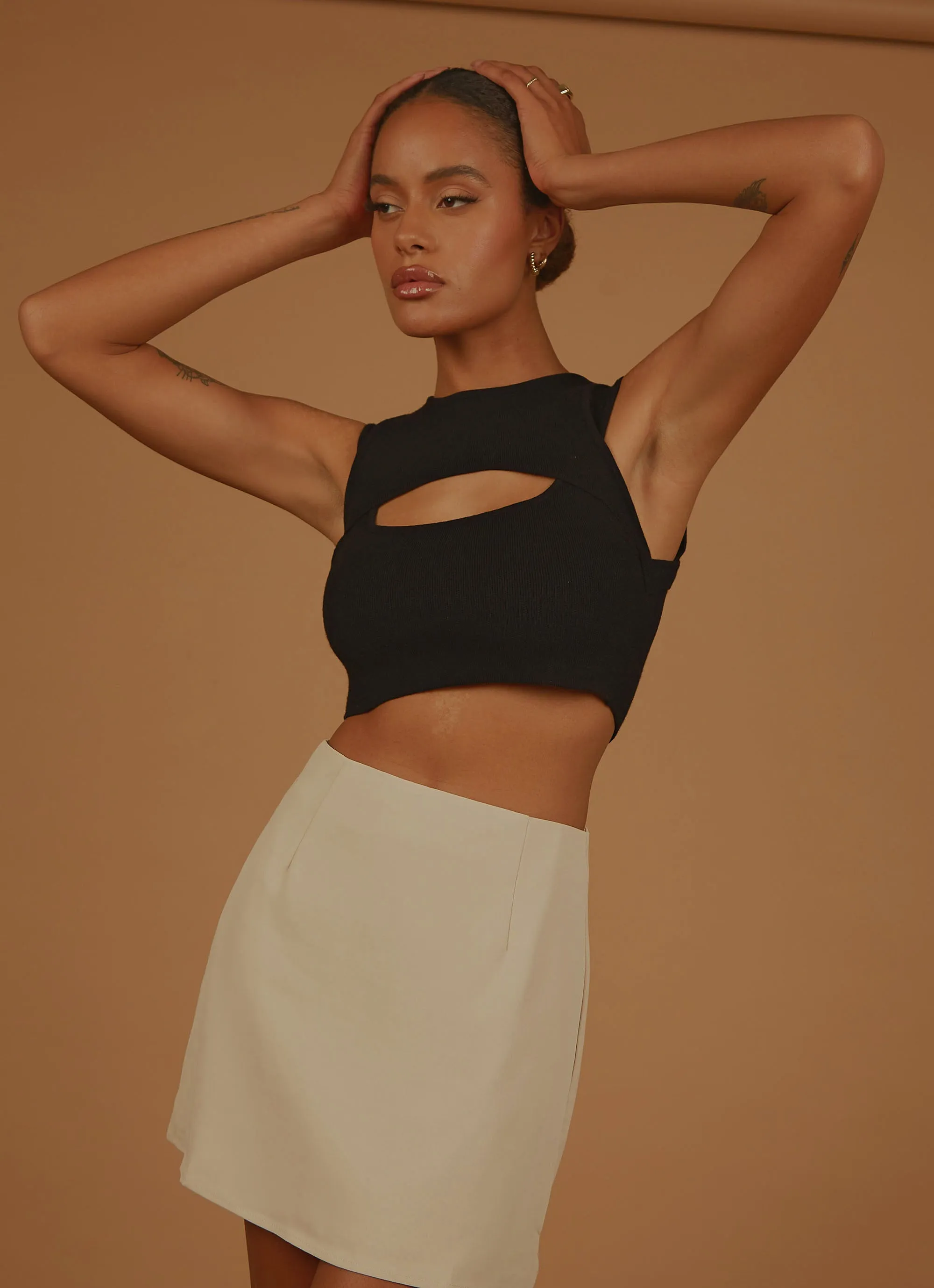 Gigi Girl Knit Crop - Black