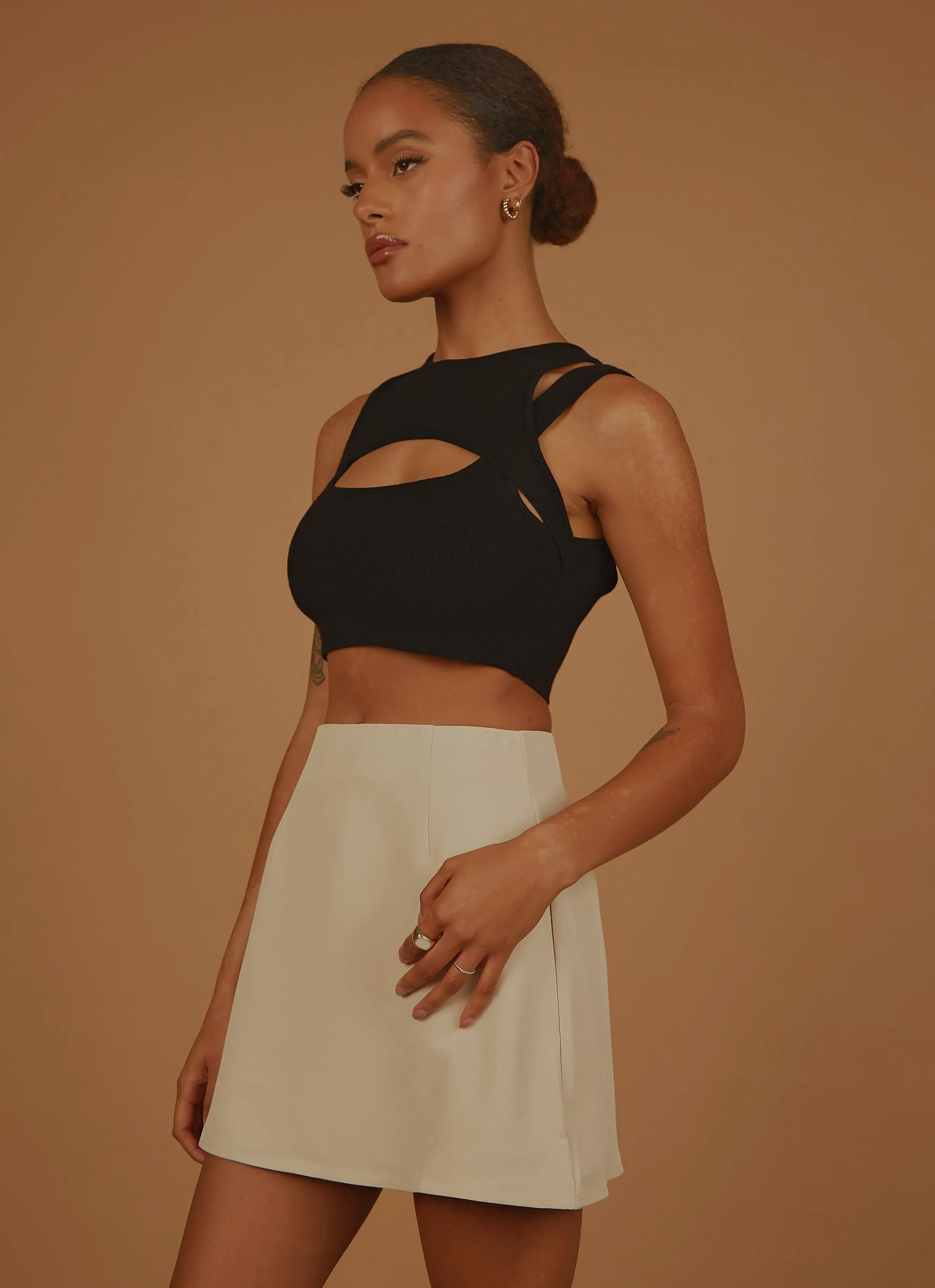 Gigi Girl Knit Crop - Black