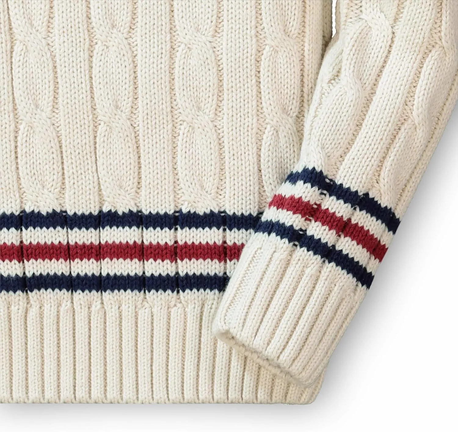 Hope & Henry Boys' Long Sleeve V-Neck Cricket Sweater