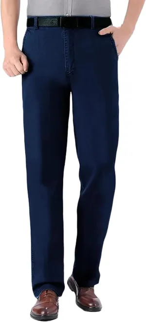 Jett Jeans for Older Men, JettJeans3-Men's Classic Straight Fit Stretch Jeans, Snug Fit & Move with Ease