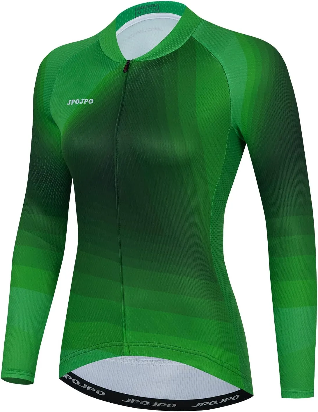 JPOJPO Cycling Jersey Women's Long Sleeve Autumn Pure Color Tops Bike Shirts Gradient Bicycle Jacket S-3XL