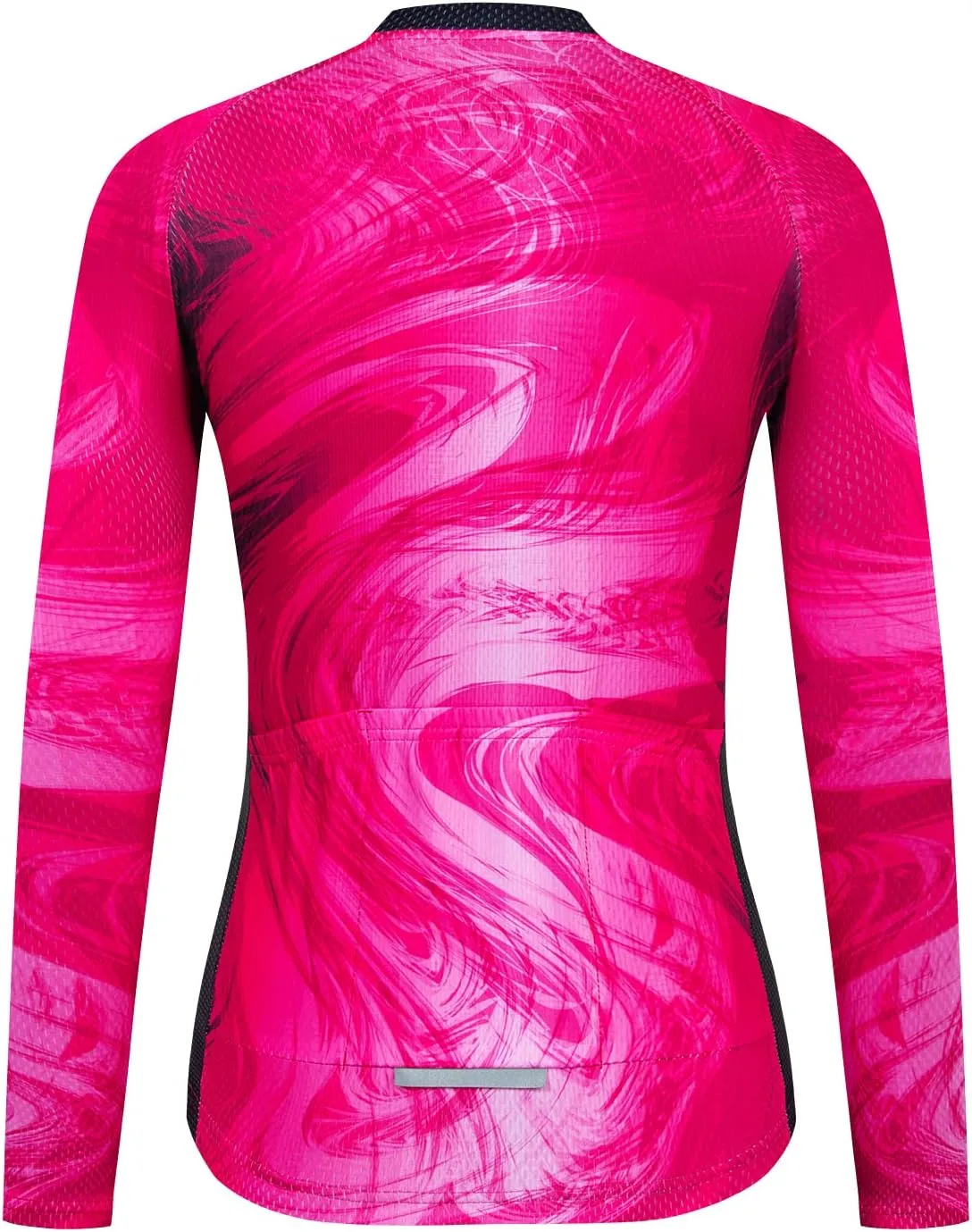 JPOJPO Cycling Jersey Women's Long Sleeve Autumn Pure Color Tops Bike Shirts Gradient Bicycle Jacket S-3XL