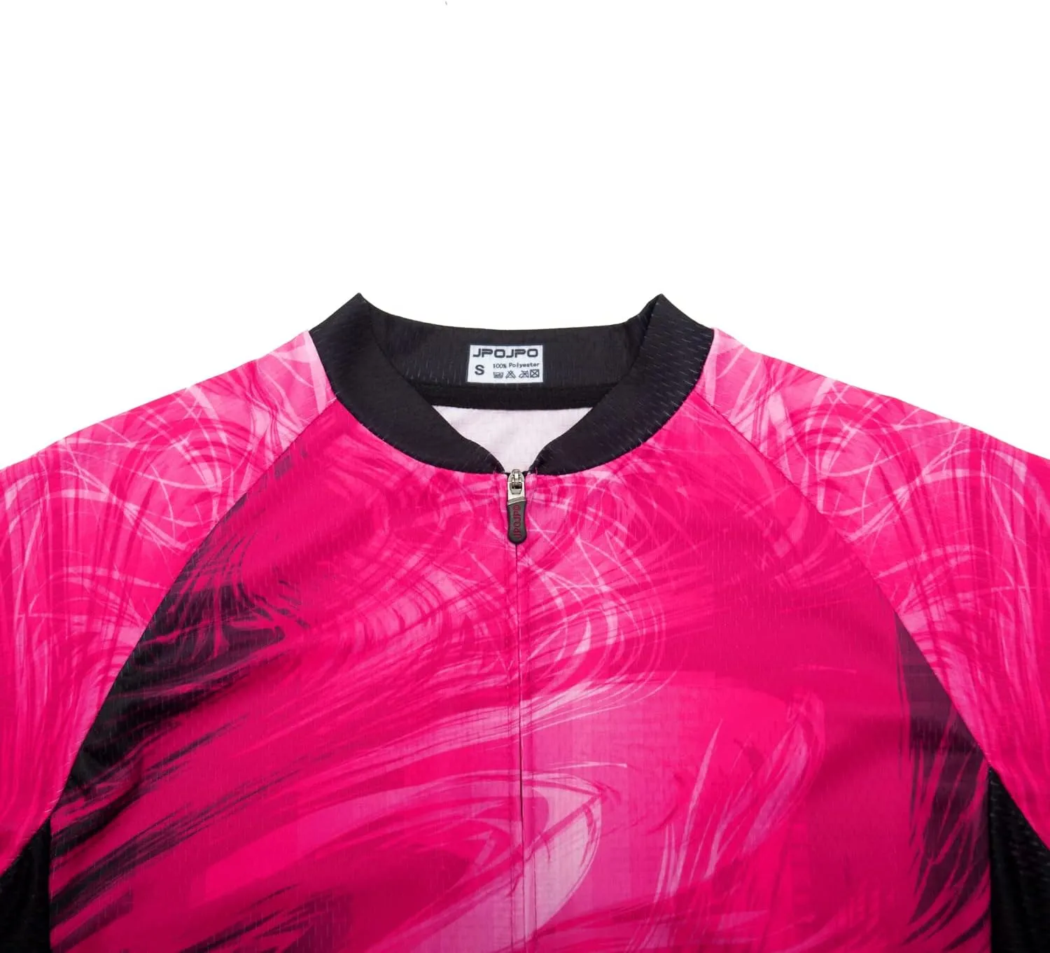 JPOJPO Cycling Jersey Women's Long Sleeve Autumn Pure Color Tops Bike Shirts Gradient Bicycle Jacket S-3XL