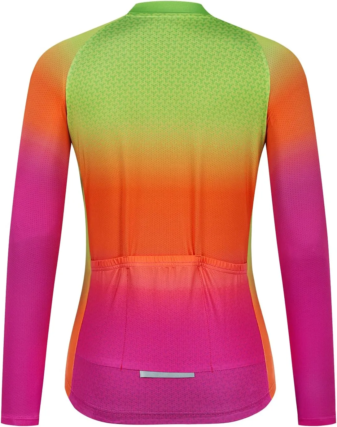 JPOJPO Cycling Jersey Women's Long Sleeve Autumn Pure Color Tops Bike Shirts Gradient Bicycle Jacket S-3XL