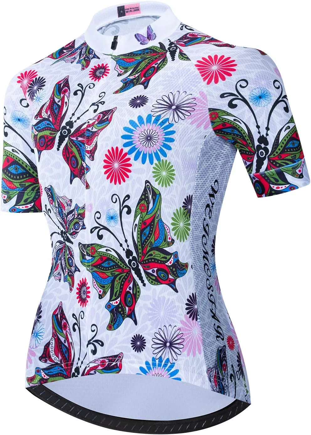 JPOJPO Women's Cycling Jersey, Short Sleeve and Bike Clothing Reflective 3-Pockets S-3XL