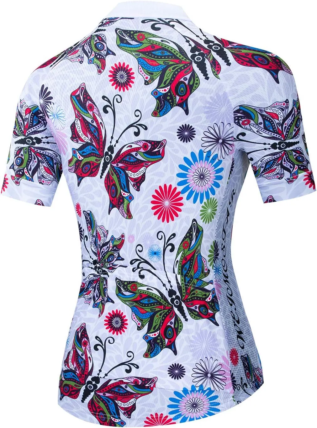 JPOJPO Women's Cycling Jersey, Short Sleeve and Bike Clothing Reflective 3-Pockets S-3XL