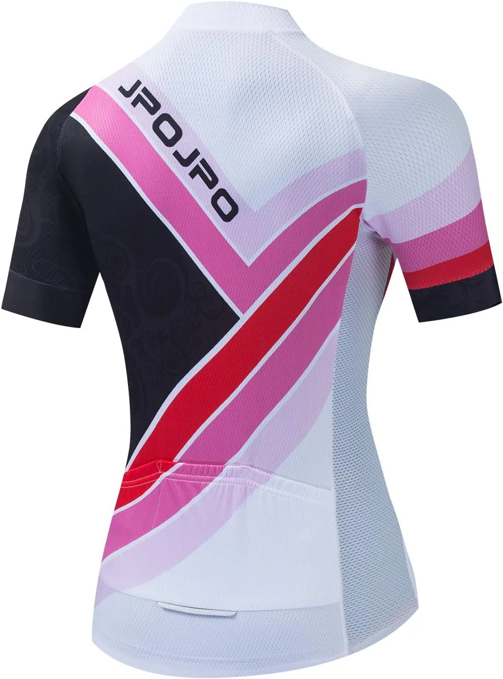 JPOJPO Women's Cycling Jersey, Short Sleeve and Bike Clothing Reflective 3-Pockets S-3XL