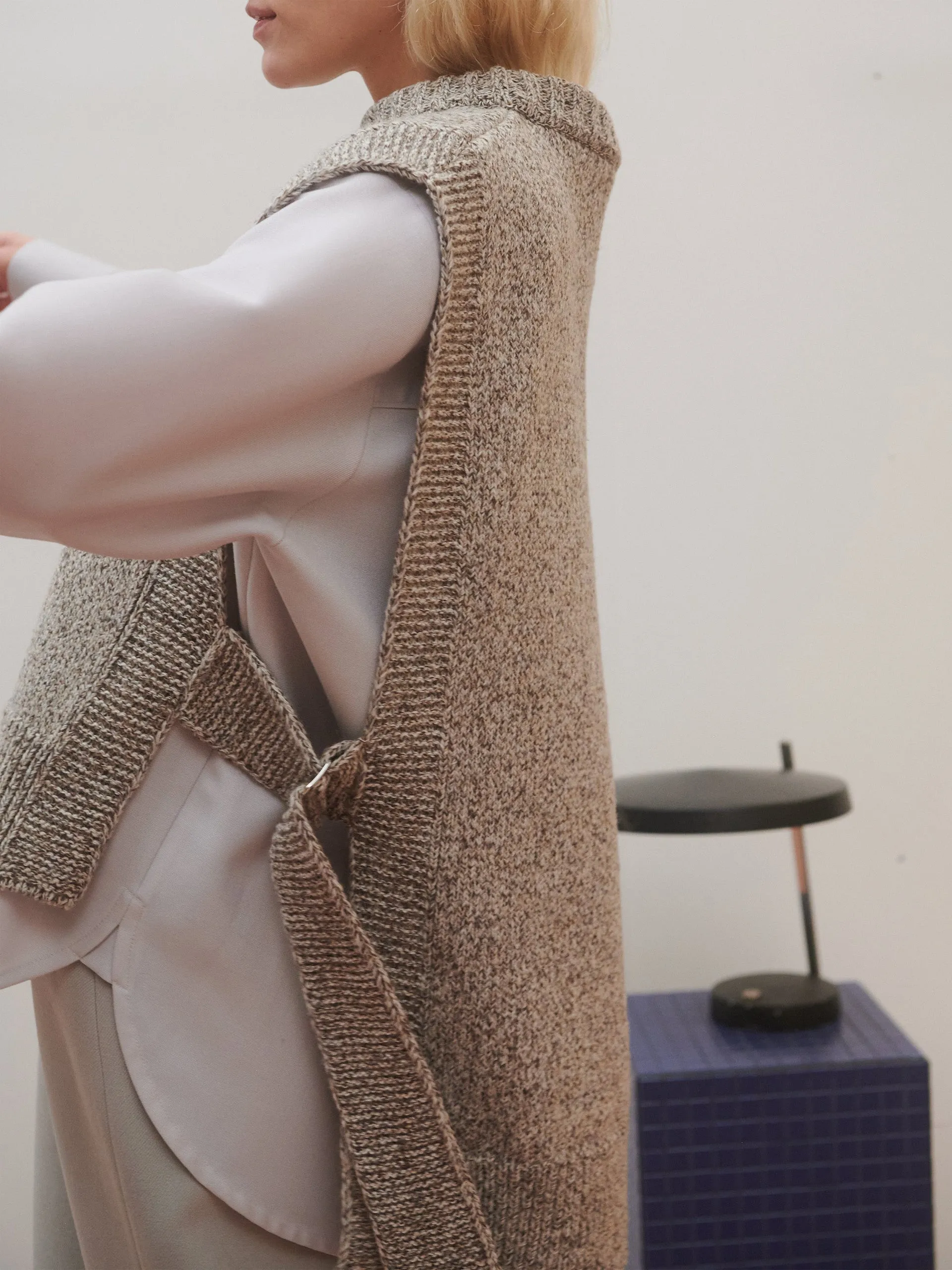 Kalvos tweed merino wool vest
