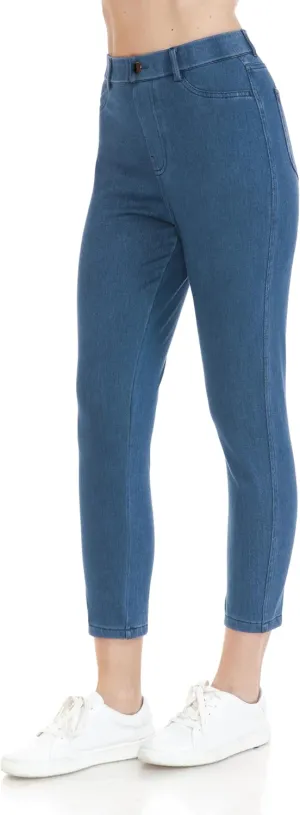 Leggings Depot Women's Stretch Pull-on Skinny Denim Look Jean Leggings (Available in Plus Size)
