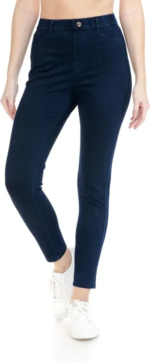 Leggings Depot Women's Stretch Pull-on Skinny Denim Look Jean Leggings (Available in Plus Size)