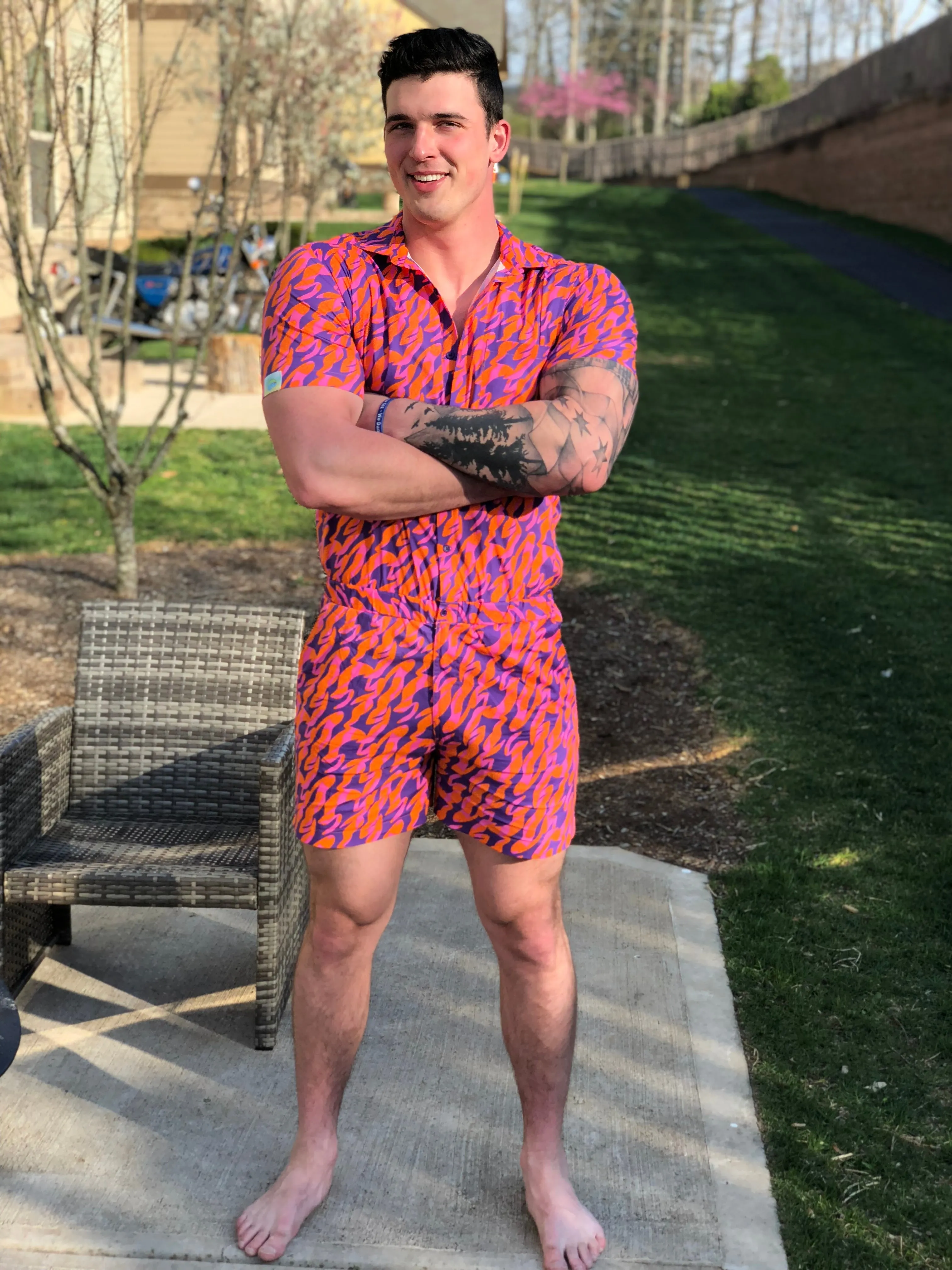 Male Romper - WildFire