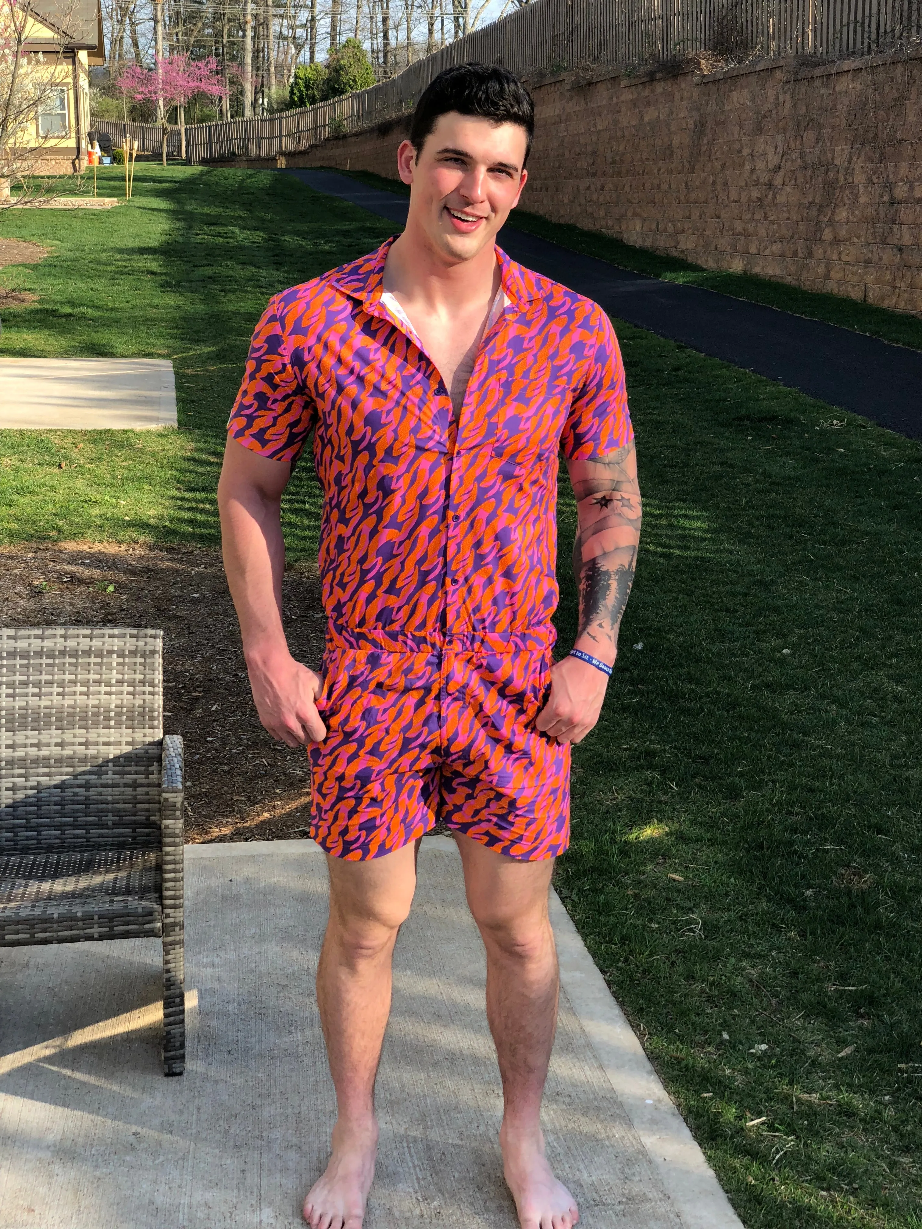 Male Romper - WildFire
