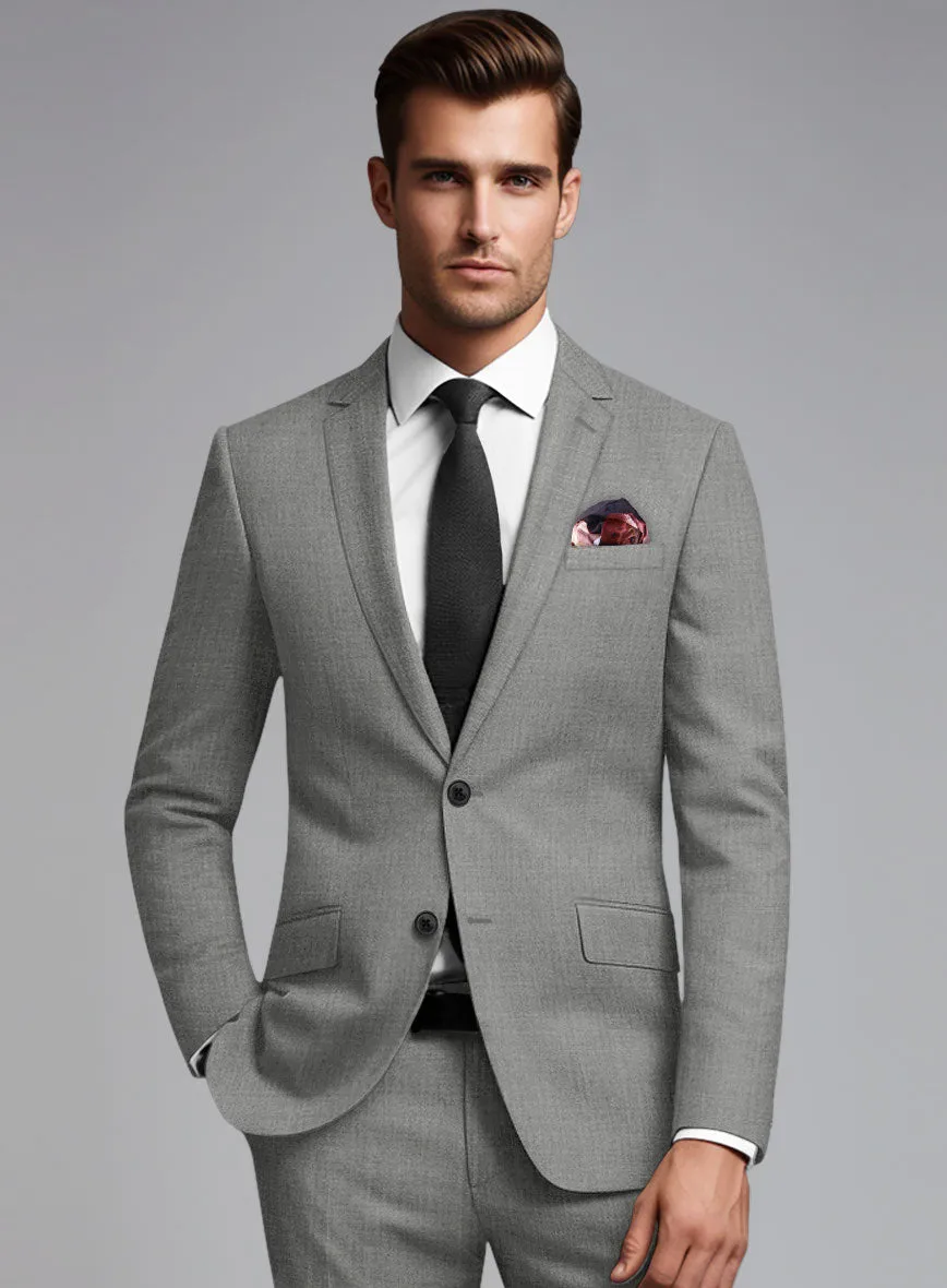 Marco Stretch Worsted Mid Gray Wool Jacket