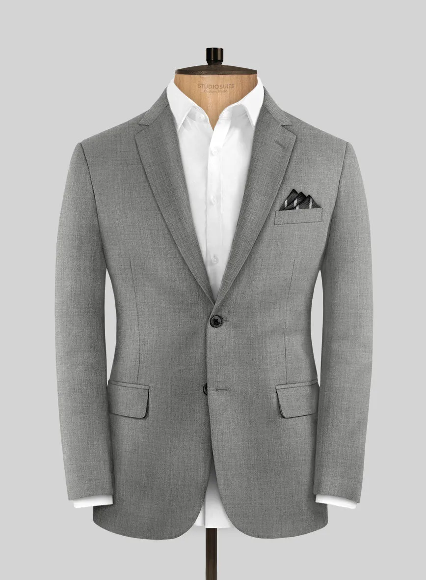 Marco Stretch Worsted Mid Gray Wool Jacket