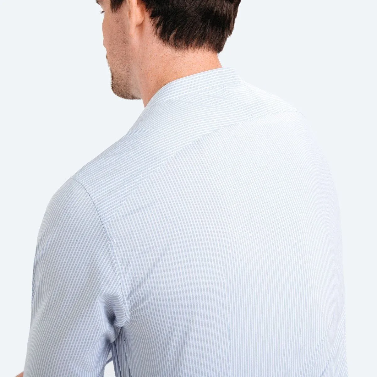 Men's Aero Band Collar - Blue Stripe