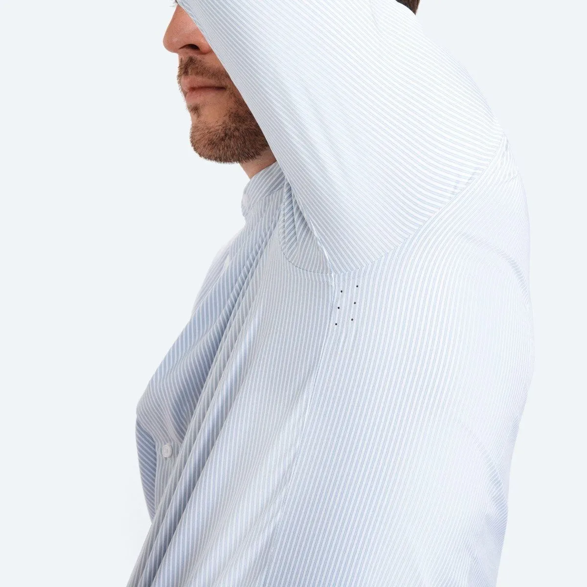 Men's Aero Band Collar - Blue Stripe