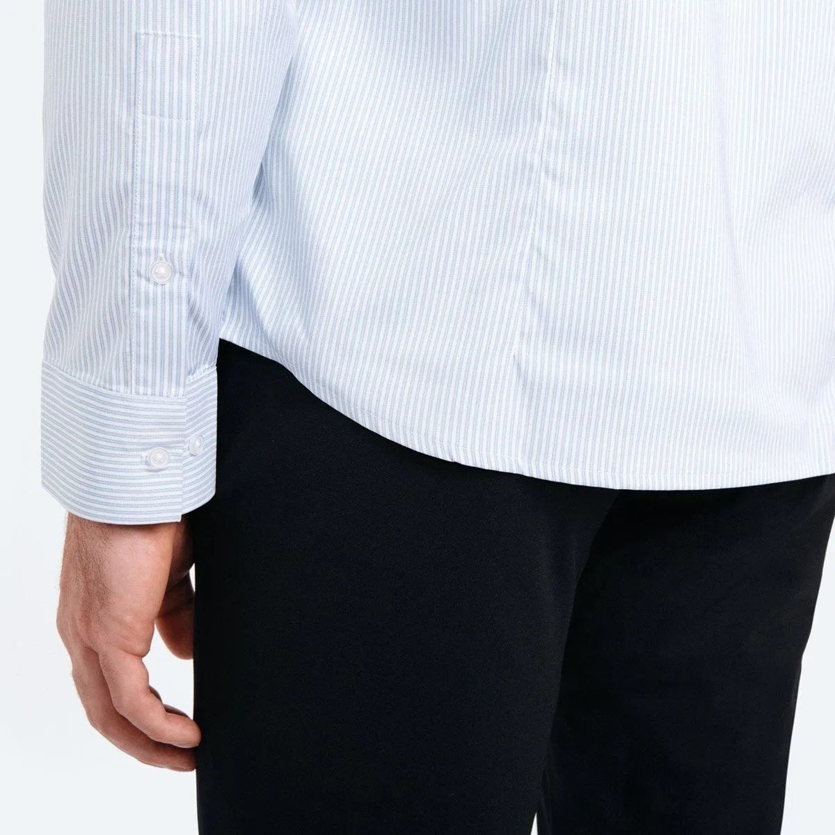 Men's Aero Band Collar - Blue Stripe