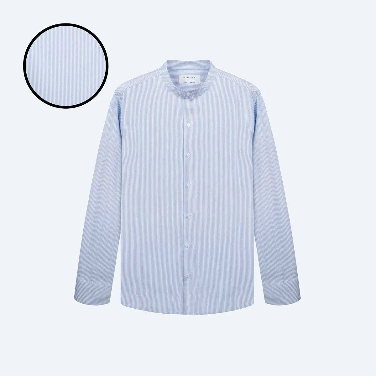 Men's Aero Band Collar - Blue Stripe