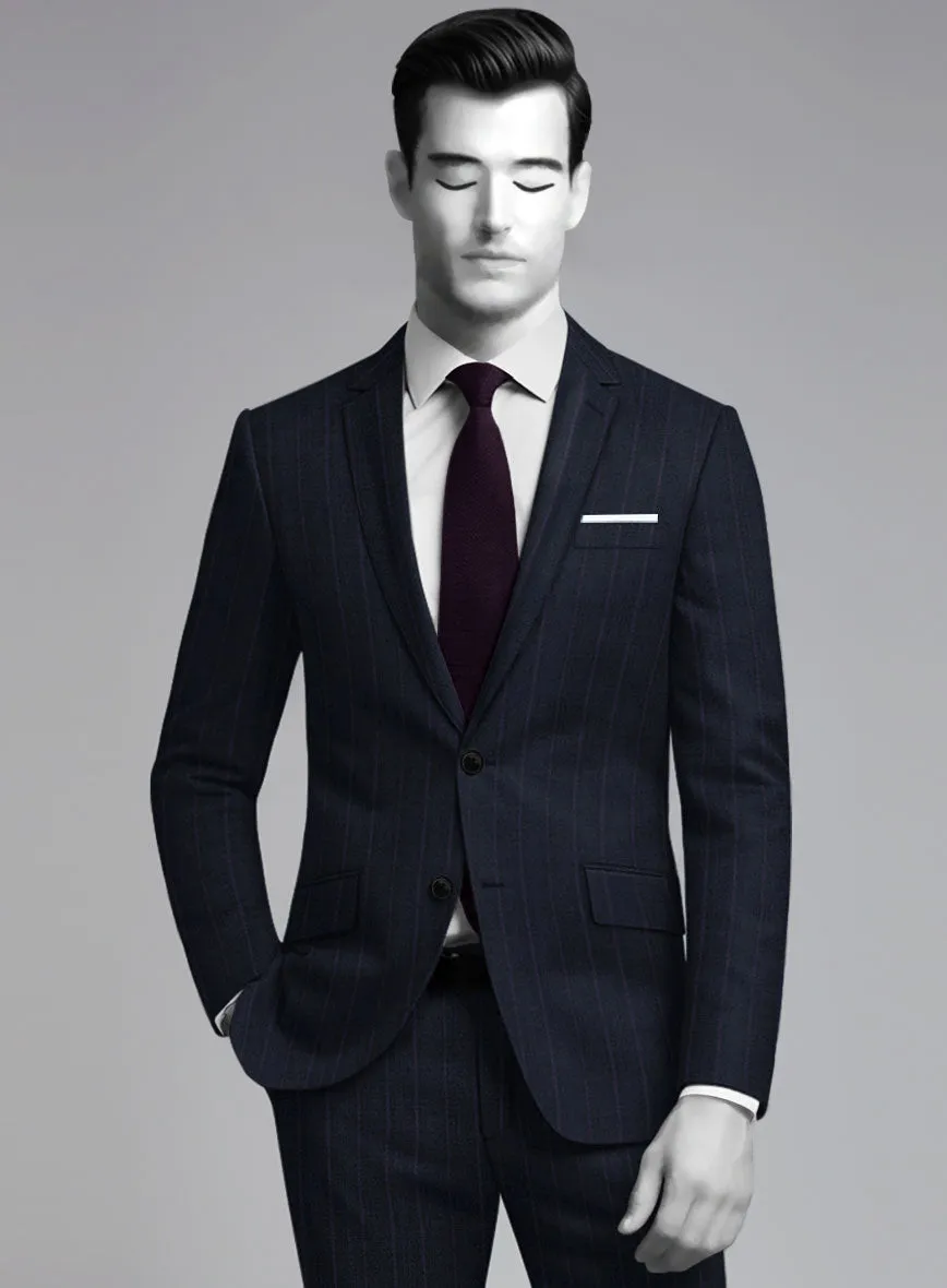 Napolean Gavino Stripe Blue Wool Jacket