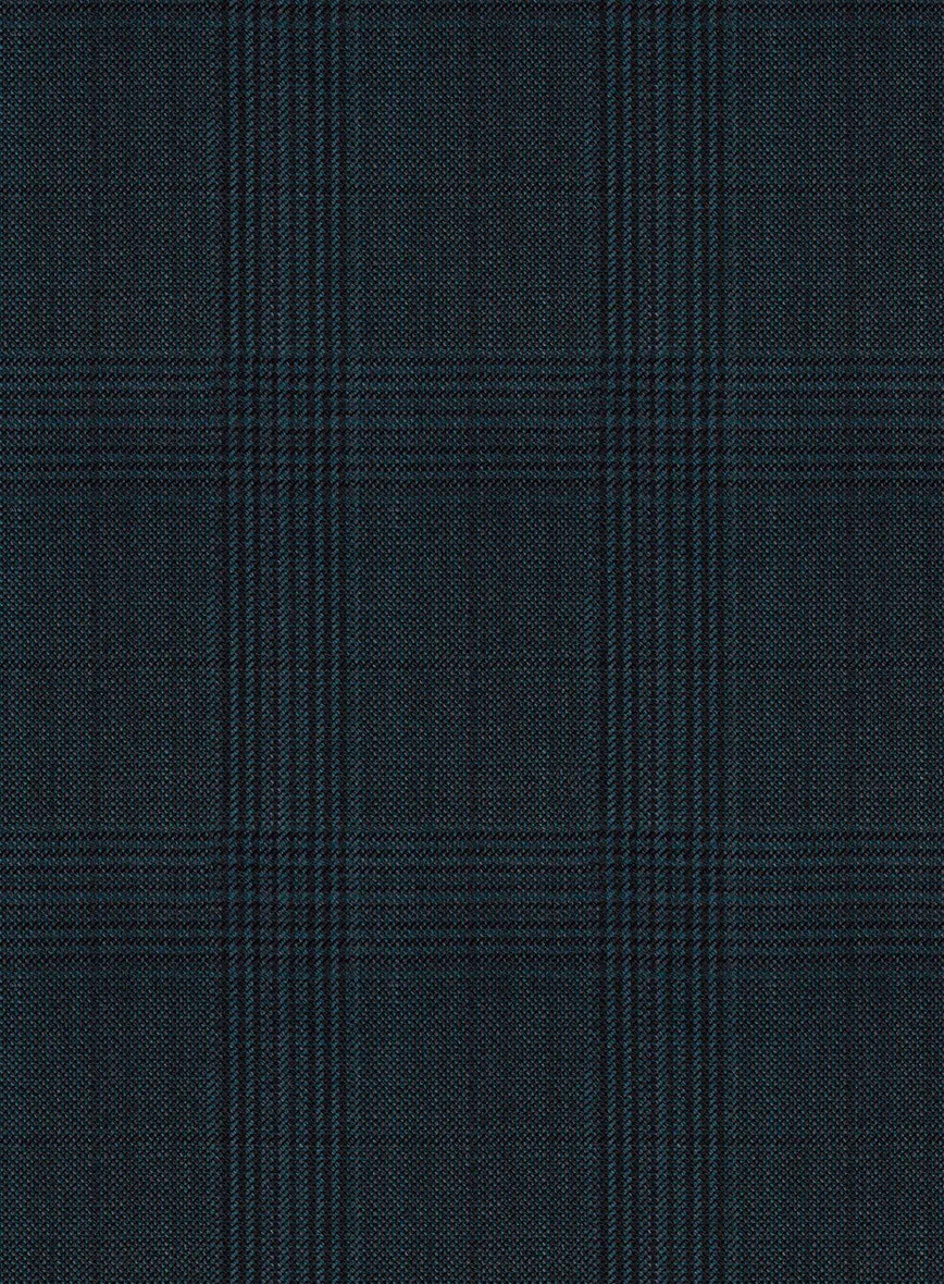 Napolean Xina Tartan Teal Blue Wool Jacket