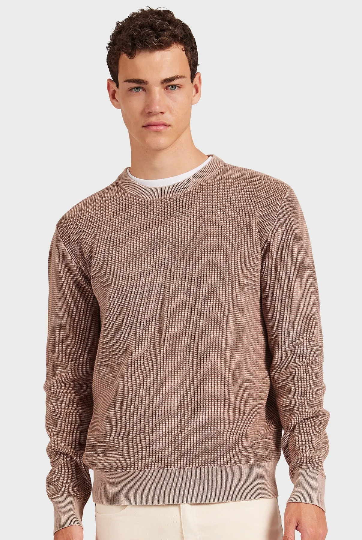 Newport Crew Knit in Rose Tan