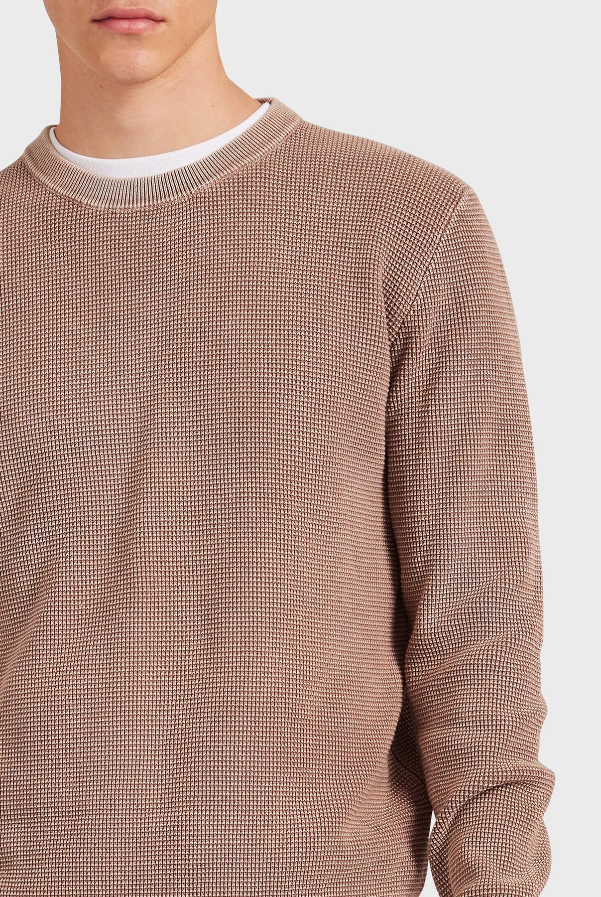Newport Crew Knit in Rose Tan