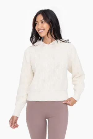 Nylon Trim Knit Hoodie