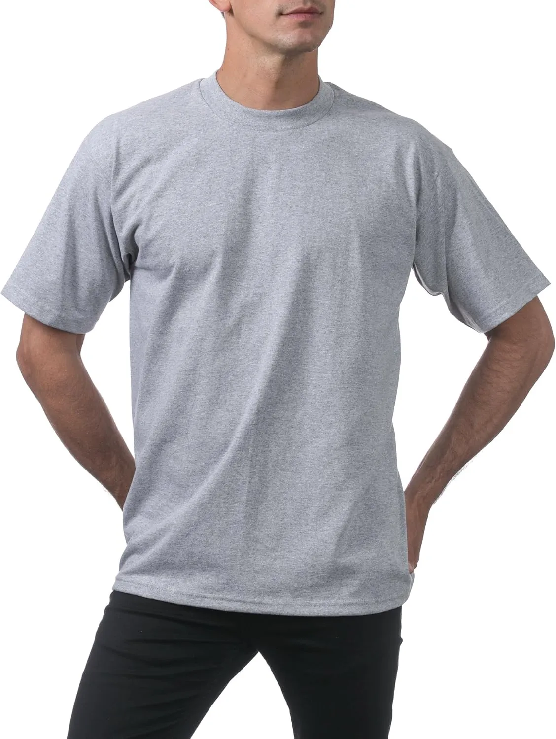 Pro Club Men's 3-Pack Heavyweight Cotton Short Sleeve Crew Neck T-Shirt