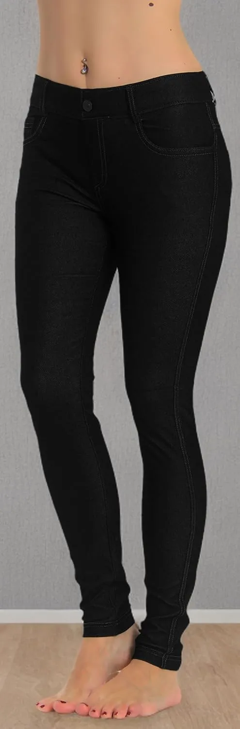 Prolific Health Women's Jean Look Jeggings Tights Slimming Many Colors Spandex Leggings Pants Capri S-XXXL