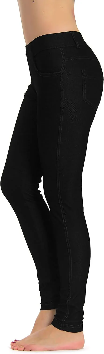 Prolific Health Women's Jean Look Jeggings Tights Slimming Many Colors Spandex Leggings Pants Capri S-XXXL