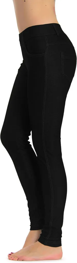 Prolific Health Women's Jean Look Jeggings Tights Slimming Many Colors Spandex Leggings Pants Capri S-XXXL