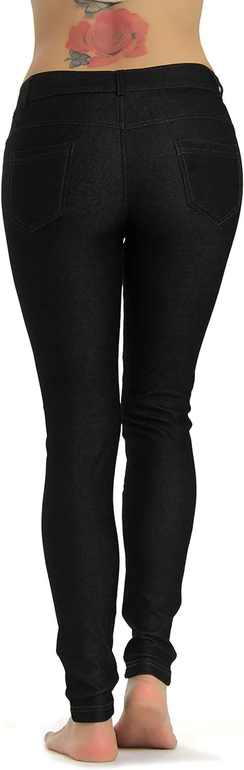 Prolific Health Women's Jean Look Jeggings Tights Slimming Many Colors Spandex Leggings Pants Capri S-XXXL