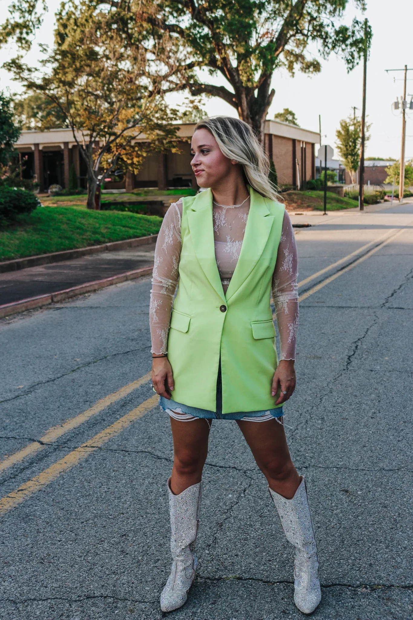 Really Mean It Sleeveless Blazer -2 Colors