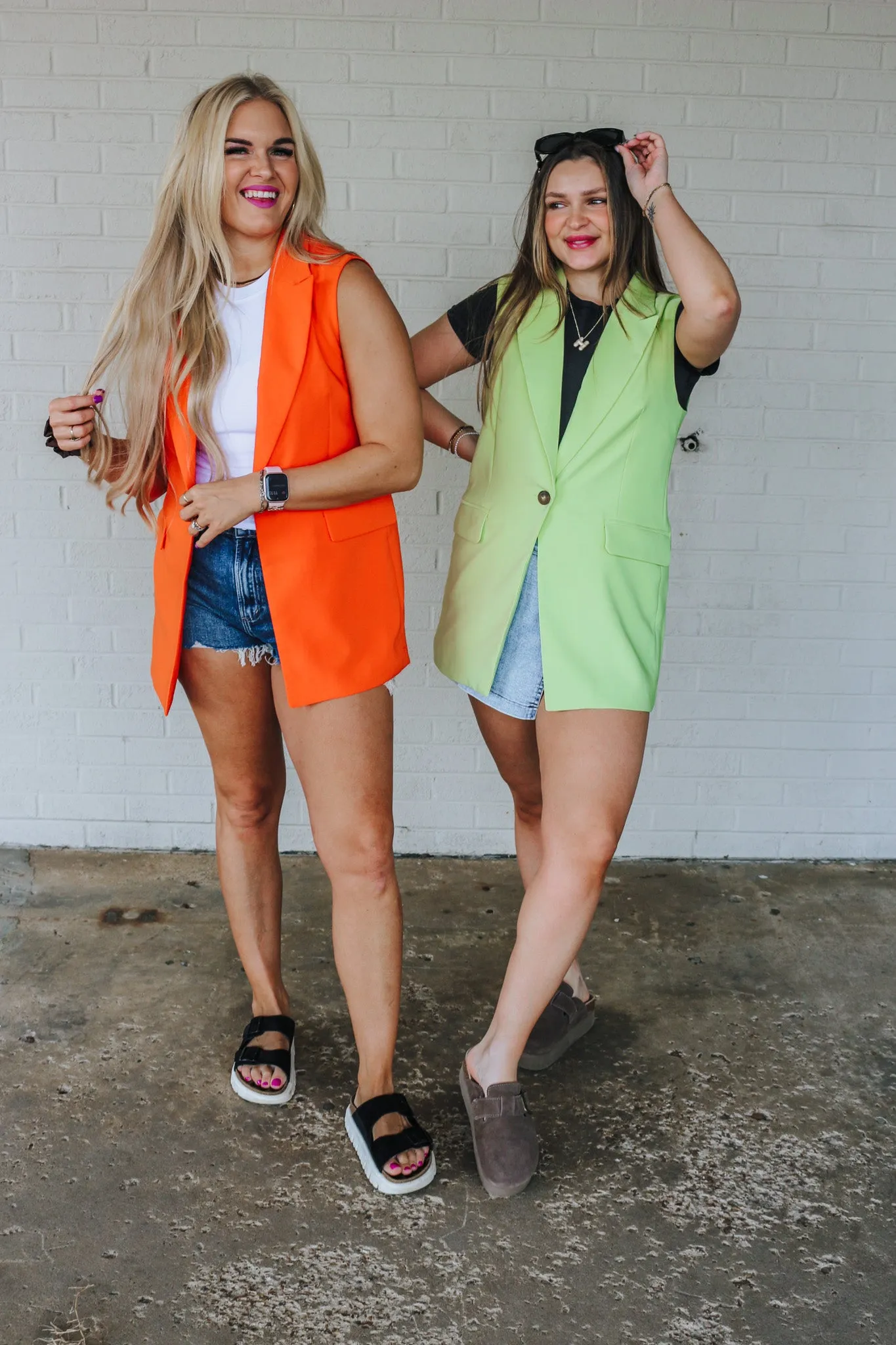 Really Mean It Sleeveless Blazer -2 Colors