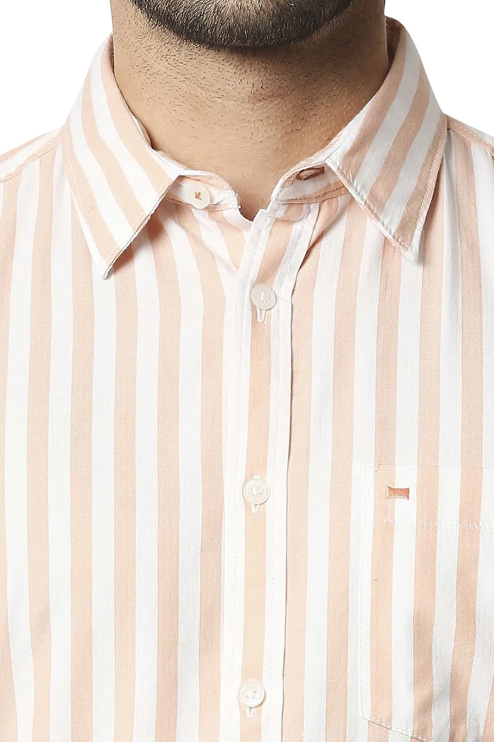 Slim Fit Twill Stripe Shirt