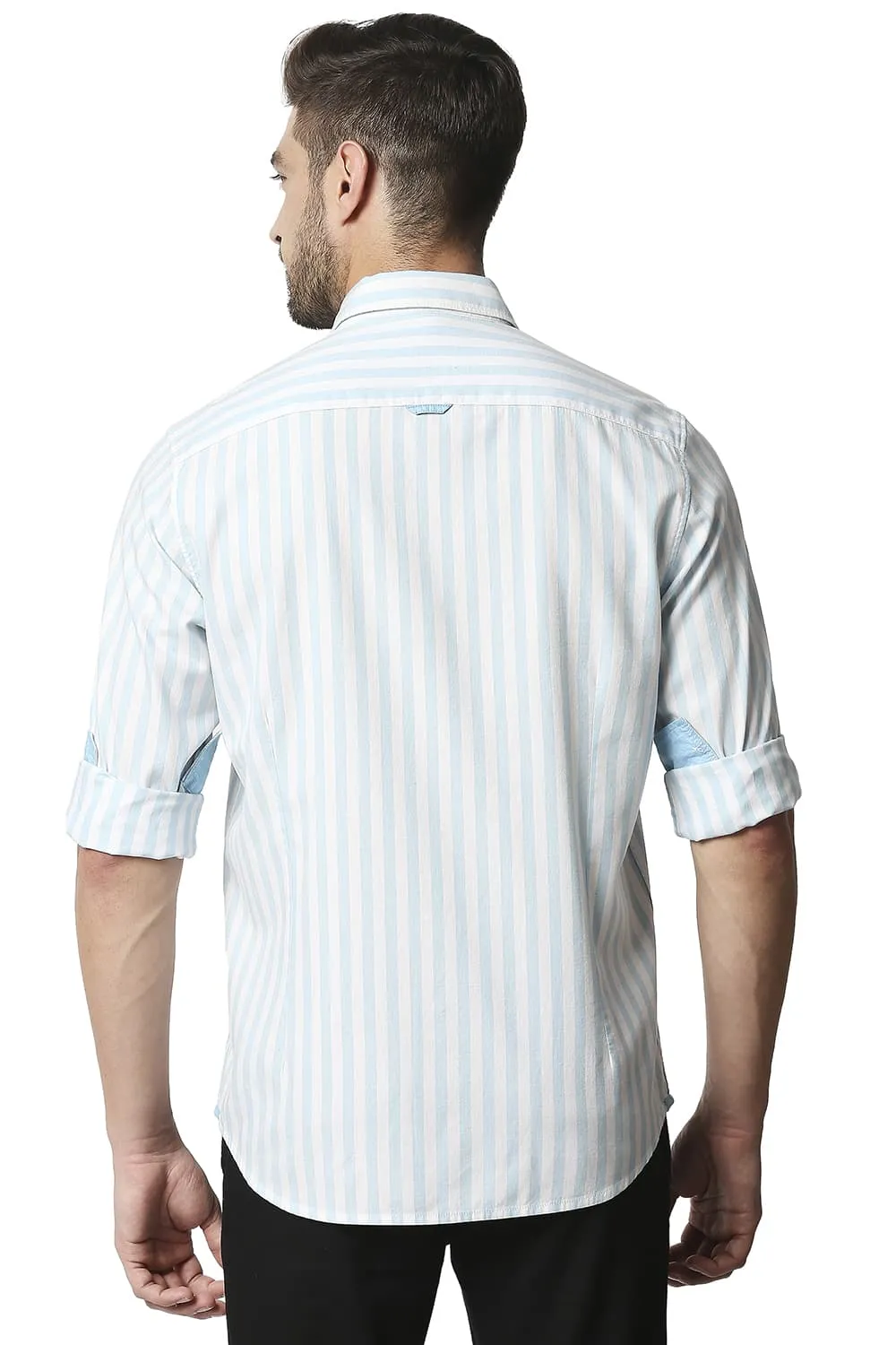 Slim Fit Twill Stripe Shirt