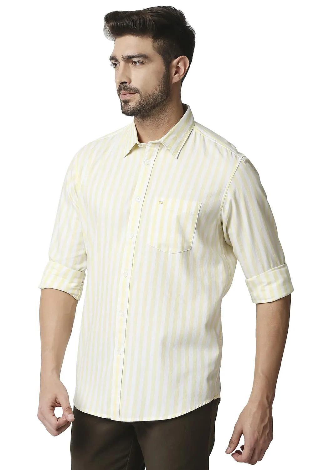 Slim Fit Twill Stripe Shirt