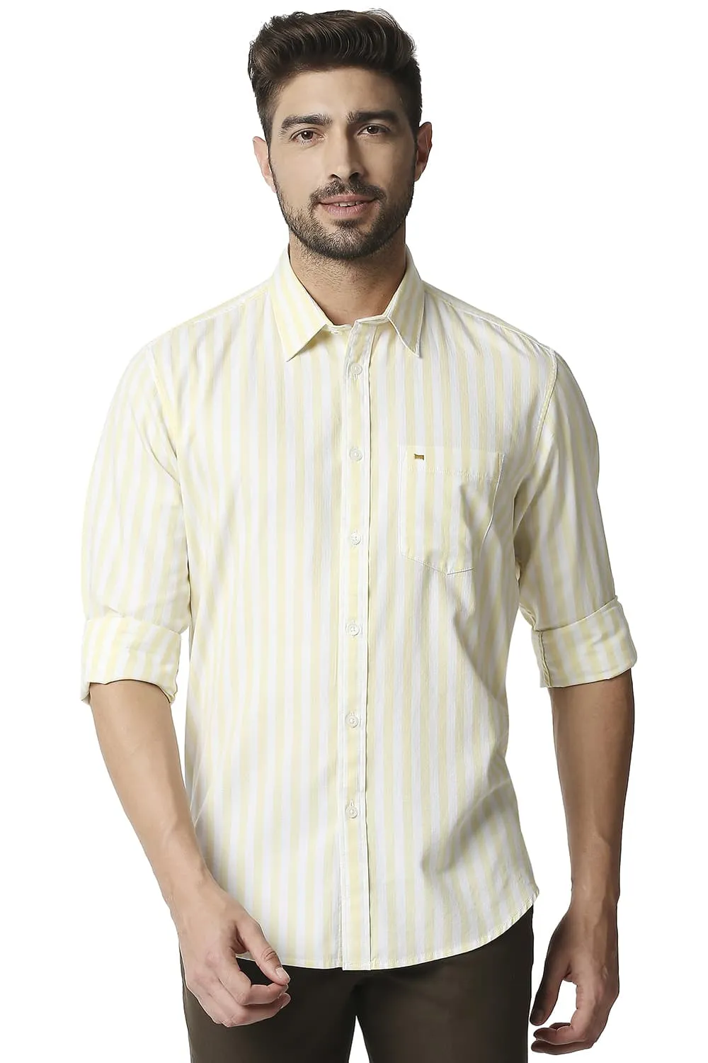 Slim Fit Twill Stripe Shirt